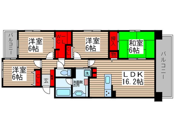 レジディア東松戸の物件間取画像